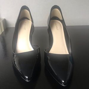 Nine West patent leather block heels